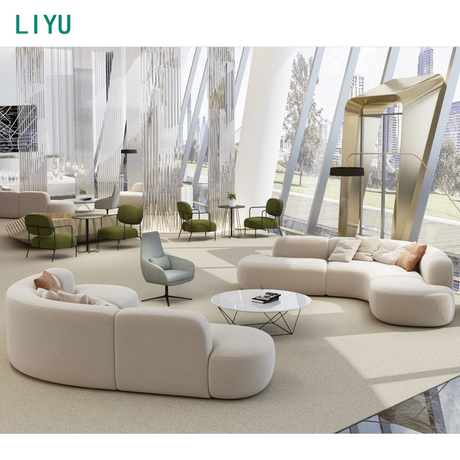 Liyu Modern Nordic Design European Style 2-Seater Office Sofa Set for Commercial Office Reception Hotels Hospitals Malls