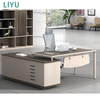 Liyu 2025 Wholesale Custom Modern Ceo Italian Wood Color Luxury Office Desk Simple Design for Family Compute Use