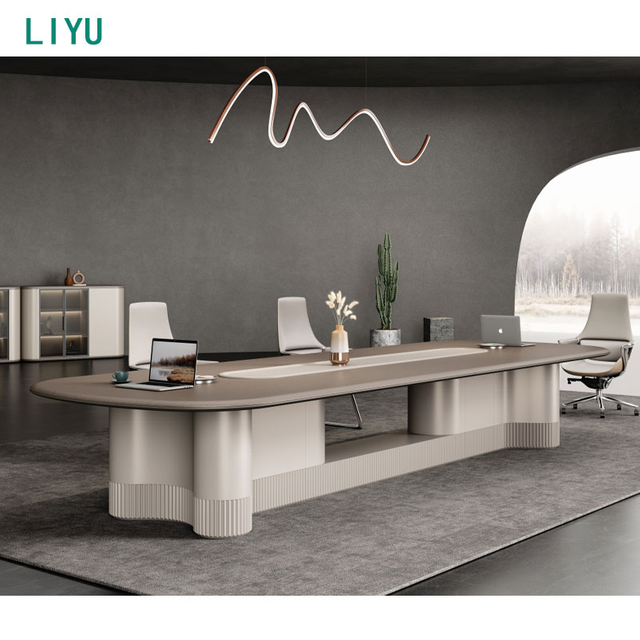 Liyu Furniture Table De Bureau Luxury Office Meeting Table Wooden Office Conference Table