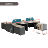 Liyu Furniture Desk Manufacturing Workstation Linear L Shape Seat Double Office Cubicle