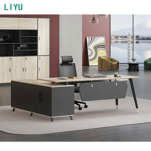 Liyu 2025 Wholesale Custom Modern Ceo Italian White Luxury Office Desk Simple Design for Family Compute Use