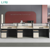 Liyu Cubicles Commercial System Computer Desk Work Station Furniture Wooden Table Office Partition
