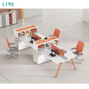 Liyu Furniture 2 Person Office Cubicle Wooden Workstation Modern Desk Partition