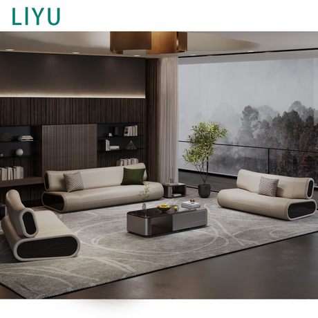 Liyu Business Reception Home Living Room Accent Sofa Customized Furniture Waiting Room Negotiation Office Sofa Set