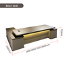 Liyu Luxury Modern Modular L-Shaped Executive Officer Boss Wooden Workstation Desk Office Furniture Table Set for Home Use