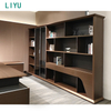 Liyu Furniture Durable L-Shaped Home Office Desk Iron Workstation with Storage Drawers And Wood Panel Style