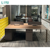 Liyu Commercial Office Furniture Modern Workstation Screens Solid Wood Office Desk