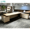 Liyu Furniture High-tech Modern CEO Boss Executive Table Office Computer Desk Design Executive Desk Modern L-Shaped Desk