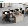 Liyu Wholesale Modular Furniture I -Shaped Desk Modern Manufacturer Cubicle China Open Work Space Workstation Office Partition