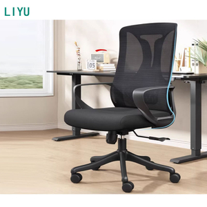 Liyu Furniture Modern MID-Back Rotating Lumbar Support Computer Chair Ergonomic Mesh Office Chair