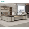 Liyu Office Furniture Mini Modern Executive Table L Shape Melamine Ergonomic Beautiful Manager Front Desk