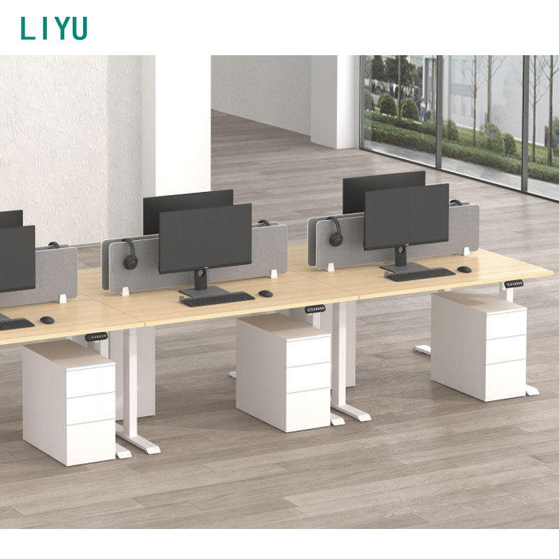 Ergonomic workspace showing ideal office desk height adjustment