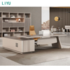 Liyu Cheap L Shape Escritorio De Oficina Ejecutiva Wooden Office Computer Desk Trading Chairman Commercial Manager Desk