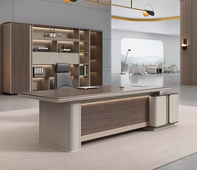 Durable Solid Wood Office Desk With Drawers For Long-Term Use