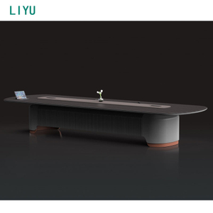 Liyu Modern Fashion Large Conference Table Long Meeting Desk for 8 10 12 People Office Meeting Room Furniture