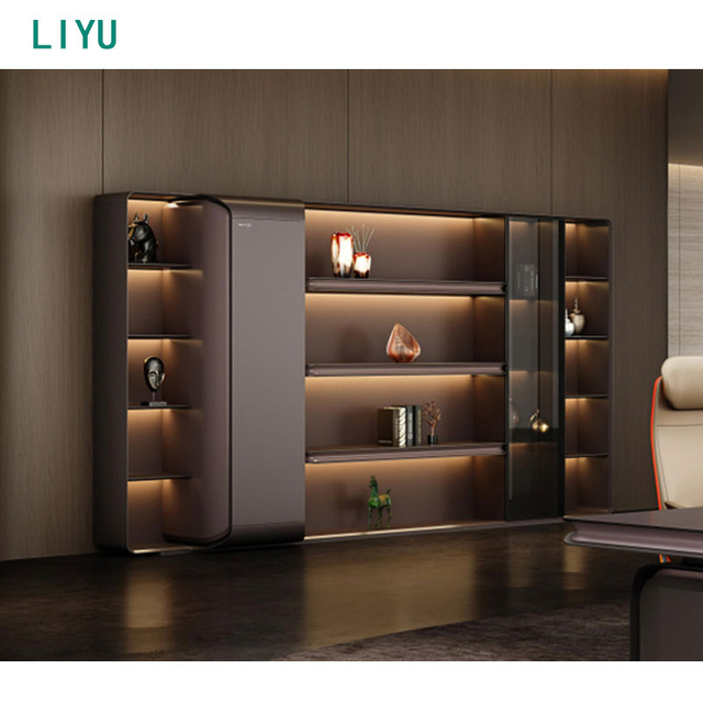 Liyu Newly Designed Executive Melamine Board Filing Cabinet with Sliding Doors for Home Office School Hotel Office Building Use