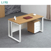 Liyu Modern L-Shaped Executive Office Furniture Commercial Wood Boss Desk Foldable MDF Steel Computer Desk Home School Boss Desk