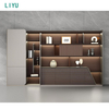 Liyu Boss President High-End Modern Simple Desk Chair Combination Furniture Atmospheric Panel President Office Table Wooden