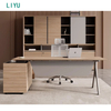 Liyu Furniture Modern Luxury Executive Modular Durable MDF L-Shaped Table Chair Set Easy Assembly for Home Commercial Office