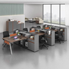 Liyu Flexible Office Furniture Desks Modern Desk Partition Customized Multiple People Modular Office Workstation Table