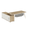 Liyu Luxury Melamine L Shape Desk And Chair File Cabinet Boss Executive Manager CEO Office Desk Boss Office Table