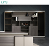 Liyu Luxurious Modern L-Shaped Executive Desk Thickened Wood Drawer Storage Wire Routing Box Modular Office Furniture Table