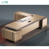 Liyu High Quality Modern Luxury Office Furniture Executive MDF L Shape Desk Manager CEO Desk Solutions Table Set Office Desk