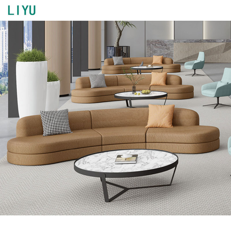 Liyu Commercial Modular Reception Furniture Soft Seating Office & Hotel Lobby Sectional Sofa Set Public Waiting Areas Office