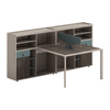 Liyu Simple Modern Office Desk 6 Workstations Reception Adjustable L Shape Booth for 4 Table Employee Office Partition