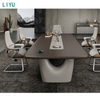 Liyu Furniture Table De Bureau Customizable Capacity Traditional Large Wood Grain Panel Office Conference Table