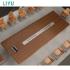 Liyu China Manufacturer Wooden Folding Office Desk Chair Conference Host Table
