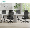 Liyu Swivel Black Mesh Back Ergonomic Office Chair High Back with Adjustable Headrest for Staff And CEO Work Chair Sillas De Oficina