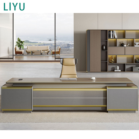 Liyu Luxury Design Commercial Furniture Executive Office Table for Boss Office
