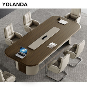 Liyu Modern Large Wood Conference Table for 12 People for Office Or School Meetings Fashionable Office Furniture