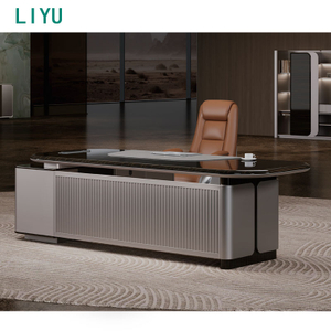 Liyu Meubles De Bureau CEO Workstation Desk Office Furniture Luxury Wooden MDF Office Table Desk Modern Executive Office Desk