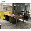 Liyu Commercial Office Furniture Modern Workstation Screens Solid Wood Office Desk