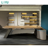 Liyu Luxury Custom Office Furniture CEO Boss Table Office Executive Desk Wooden Modern Office Furniture