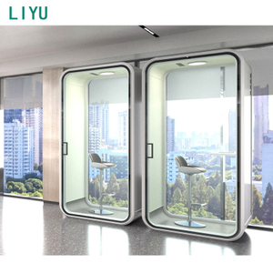 Liyu Factory Wholesale Customizable Modern Acoustic Office Working Pods Height Adjustable Desk Easy Removable