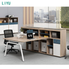 Liyu Commercial Office Furniture General Table Use Wood Panel Office Computer Desk Cubicle