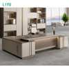 Liyu China Factory Table Design Furniture Luxury Office Boss Wooden Manager Office Desk