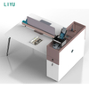Liyu Custom Modern L Shape Home Furniture Modular Cubical Desk Side Table Office Cubicle Design