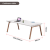 Liyu Modern Office Furniture Extendable Melamine Meeting Table for 10 Persons for Home Office Hospital Supermarket Use