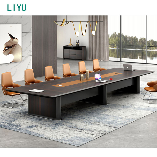 Liyu Office Furniture Modern Design Big Fancy And Heavy Duty Large Seater Conference Table Modern Design Meeting Desk