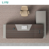 Liyu Modern Minimalist Boss Desk Chair Combination High-End Office Furniture With Extendable Feature Wood Panel Table Hot Sale