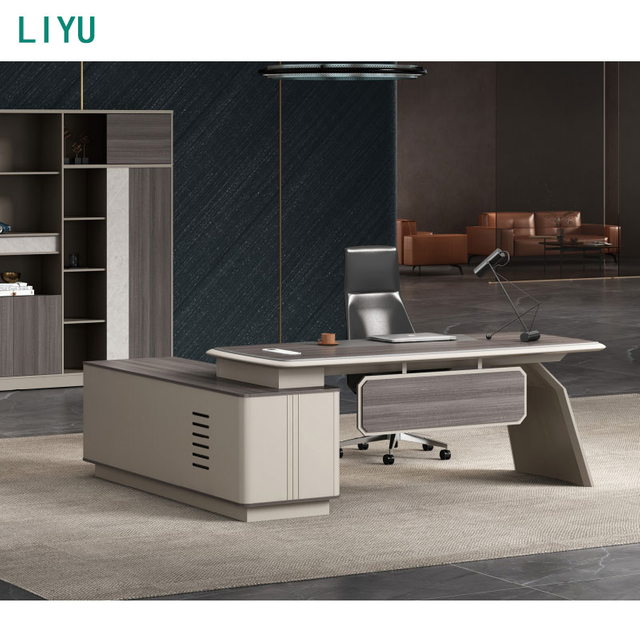 Liyu New Modern Office Furniture CEO Executive Desk Manager L Shaped Workstation Table CE Certified Latest Designs
