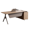 Liyu Furniture Modern Luxury Executive Modular Durable MDF L-Shaped Table Chair Set Easy Assembly for Home Commercial Office