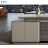 Liyu Luxurious Modern L-Shaped Executive Desk Thickened Wood Drawer Storage Wire Routing Box Modular Office Furniture Table