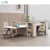 Liyu Modern Modular Office Cubicle Open Work Station Desk with Partition for Staff Modern Office Furniture Table
