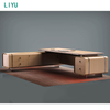 Liyu High Quality Modern Luxury Office Furniture Executive MDF L Shape Desk Manager CEO Desk Solutions Table Set Office Desk