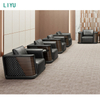 Liyu Office Furniture Customizable Modular Restaurant & Bar Sofa Long Hotel Lobby Seating for Big Spaces & Villas Made of Wood